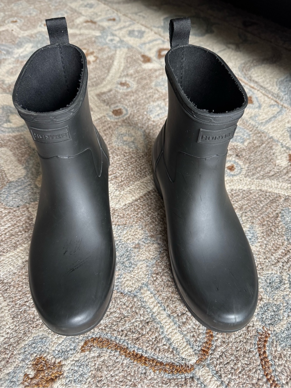 Hunter Matte Black Women's Ankle Rain Boots